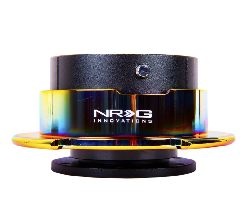 NRG Quick Release Gen 2.5 - Black Body / Neochrome Ring - Side View