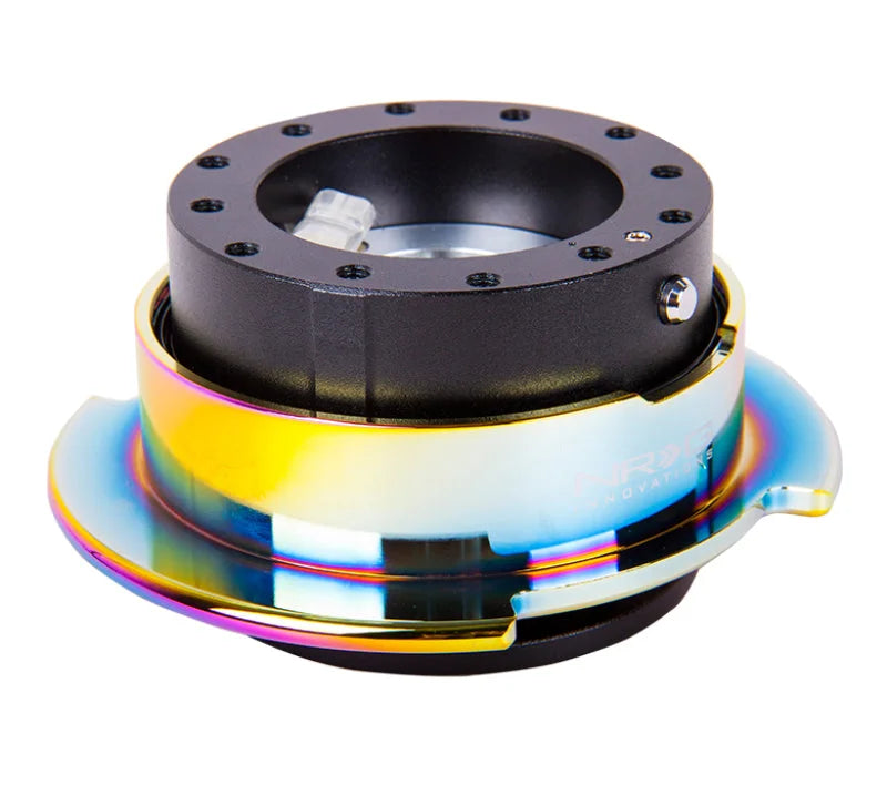 NRG Quick Release Gen 2.5 - Black Body / Neochrome Ring - Detail View