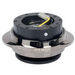 Load image into Gallery viewer, NRG Quick Release Kit - Black Body/ Black Chrome Oval Ring - Side View