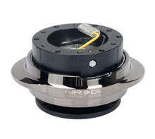 Load image into Gallery viewer, NRG Quick Release Kit - Black Body/ Black Chrome Oval Ring - Side View