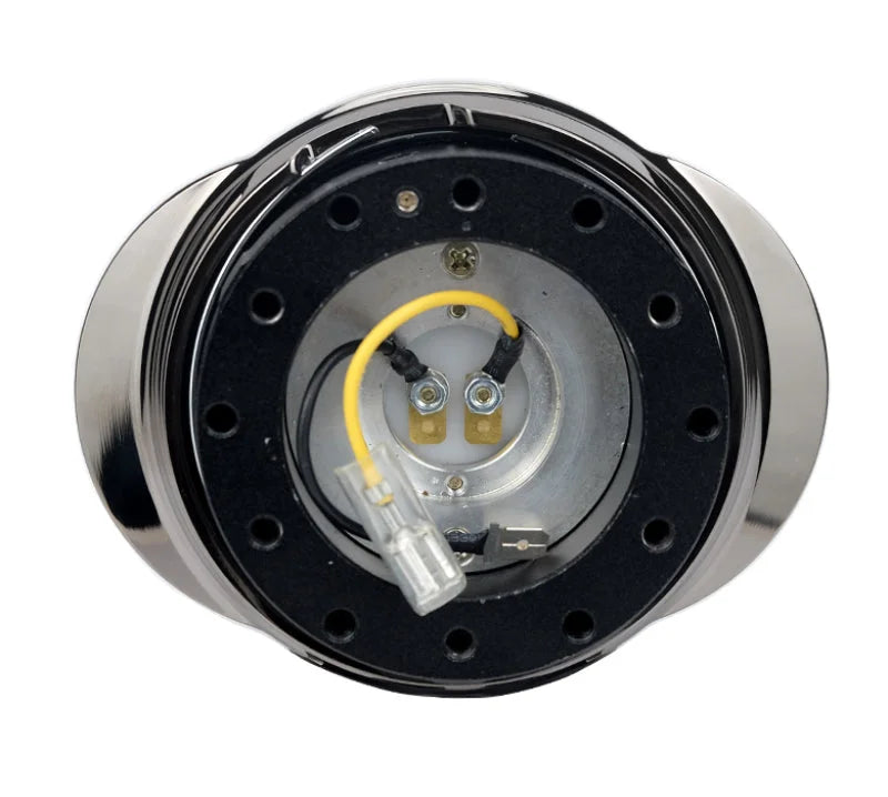 NRG Quick Release Kit - Black Body/ Black Chrome Oval Ring - Detail View