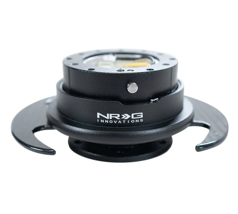 NRG Quick Release Kit Gen 3.0 - Black Body / Black Ring w/ Carbon Fiber Handles - Main Product View