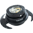 Load image into Gallery viewer, NRG Quick Release Kit Gen 3.0 - Black Body / Black Ring w/ Carbon Fiber Handles - Side View