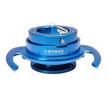 Load image into Gallery viewer, NRG Quick Release Kit Gen 4.0 - Blue Body / Blue Ring w/ Handles - Side View