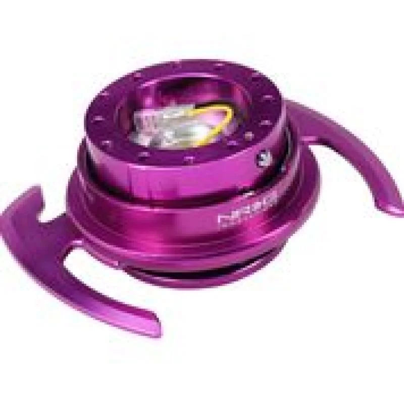 NRG Quick Release Kit Gen 4.0 - Purple Body / Purple Ring w/ Handles - Side View