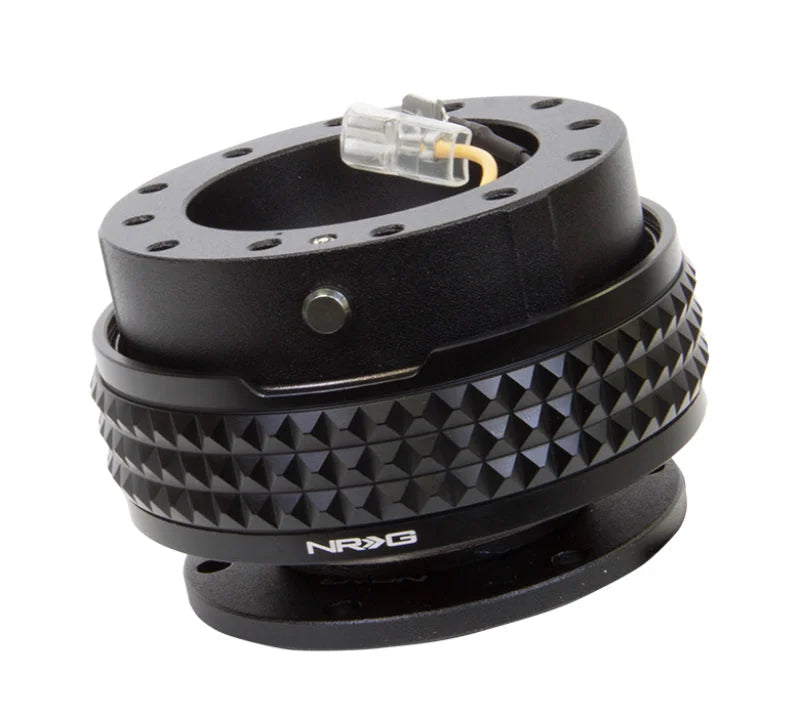 NRG Quick Release Kit - Pyramid Edition - Black Body / Black Pyramid Ring - Side View