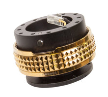 Load image into Gallery viewer, NRG Quick Release Kit - Pyramid Edition - Black Body / Chrome Gold Pyramid Ring - Main Product View