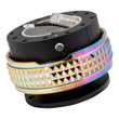 Load image into Gallery viewer, NRG Quick Release Kit - Pyramid Edition - Black Body / Neochrome Pyramid Ring - Side View