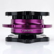 Load image into Gallery viewer, NRG Quick Release SFI SPEC 42.1 - Shiny Black Body / Shiny Purple Ring - Side View