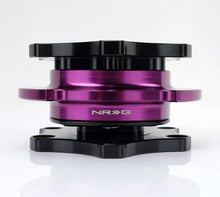 Load image into Gallery viewer, NRG Quick Release SFI SPEC 42.1 - Shiny Black Body / Shiny Purple Ring - Side View
