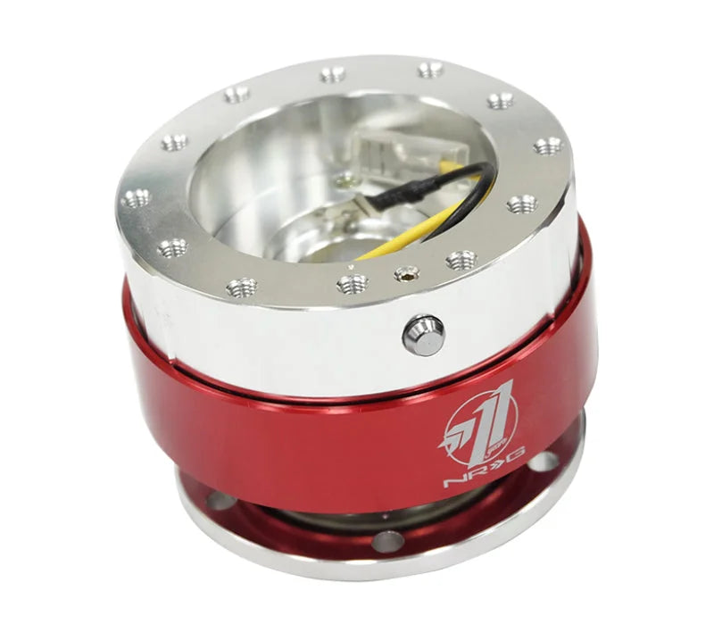 NRG Quick Release - Silver Body/ Red Chrome Ring - Main Product View