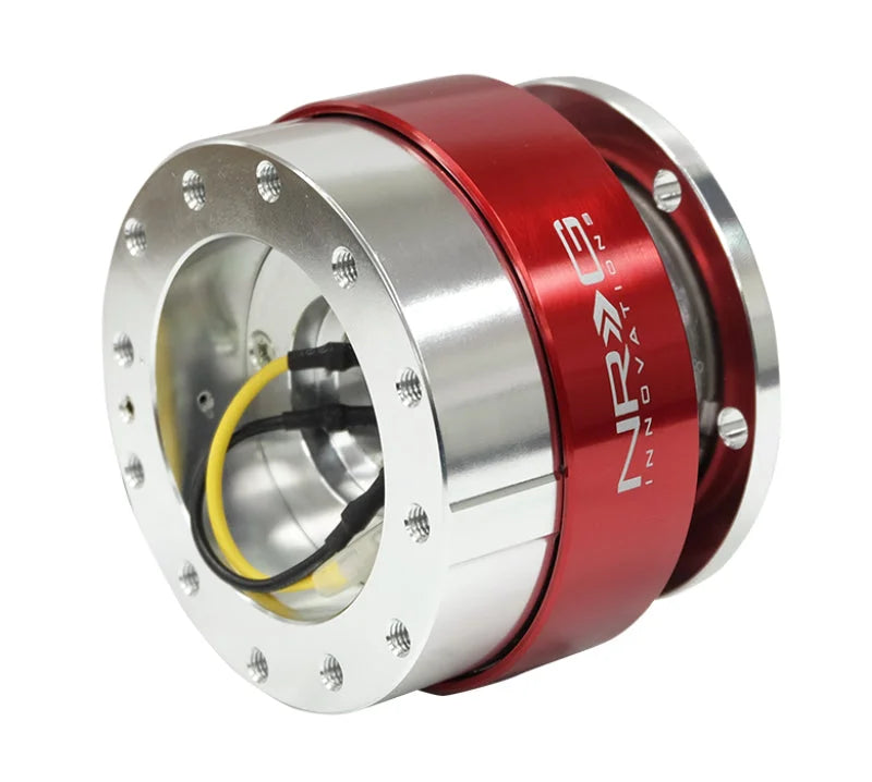 NRG Quick Release - Silver Body/ Red Chrome Ring - Back View