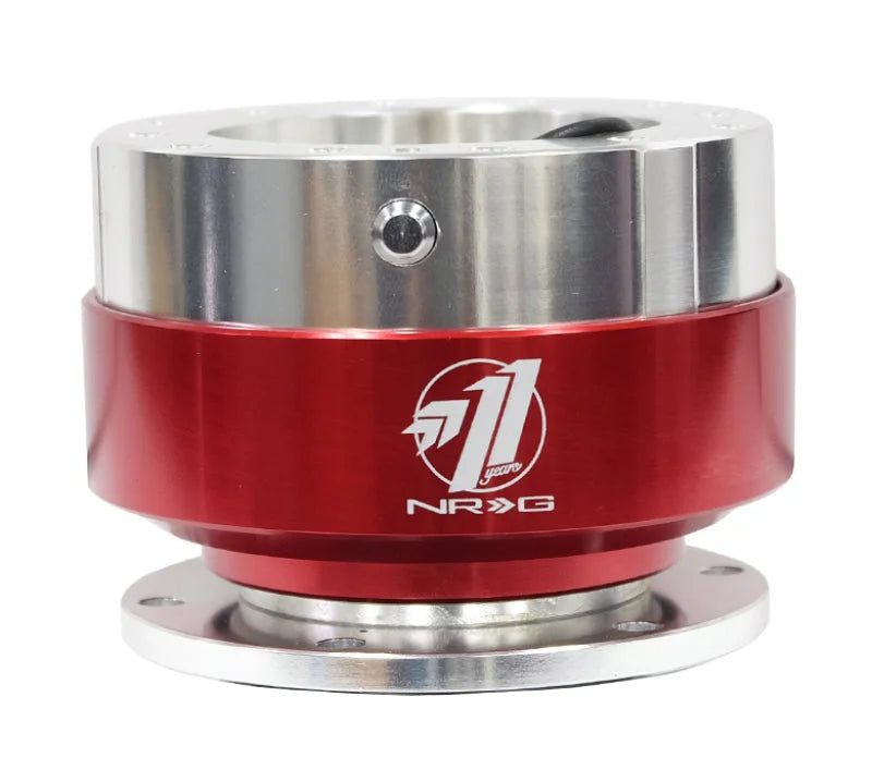 NRG Quick Release - Silver Body/ Red Chrome Ring - Installation View