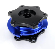 Load image into Gallery viewer, NRG Race Short Hub Datsun - Black Body Blue Ring - Main Product View