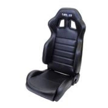 Load image into Gallery viewer, NRG Reclinable Sport Seats (Pair) PVC Leather w/NRG Logo - Black w/White Stitching - Main Product View