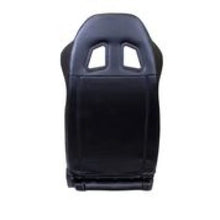 Load image into Gallery viewer, NRG Reclinable Sport Seats (Pair) PVC Leather w/NRG Logo - Black w/White Stitching - Back View