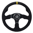 Load image into Gallery viewer, NRG Reinforced Steering Wheel (320mm) Alcantara Steering Wheel w/ Black Stitching - Main Product View