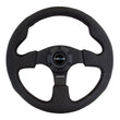 Load image into Gallery viewer, NRG Reinforced Steering Wheel (320mm) Black Leather w/Black Stitching - Main Product View