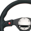 Load image into Gallery viewer, NRG Reinforced Steering Wheel (320mm) Blk Leather w/Dual Buttons - Detail View