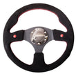 Load image into Gallery viewer, NRG Reinforced Steering Wheel (320mm) Blk Suede w/Dual Buttons - Main Product View
