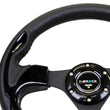 Load image into Gallery viewer, NRG Reinforced Steering Wheel (320mm) Blk w/Gloss Black Trim - Side View