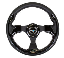 Load image into Gallery viewer, NRG Reinforced Steering Wheel (320mm) Blk w/Gloss Black Trim - Back View