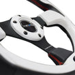 Load image into Gallery viewer, NRG Reinforced Steering Wheel (320mm) Blk w/White Trim &amp; 4mm 3-Spoke - Additional View 6