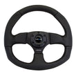 Load image into Gallery viewer, NRG Reinforced Steering Wheel (320mm Horizontal / 330mm Vertical) Leather w/Black Stitching - Main Product View