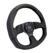 Load image into Gallery viewer, NRG Reinforced Steering Wheel (320mm Horizontal / 330mm Vertical) Leather w/Black Stitching - Side View