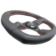 Load image into Gallery viewer, NRG Reinforced Steering Wheel (320mm Horizontal / 330mm Vertical) Leather w/Red Stitching - Main Product View