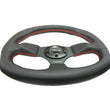 Load image into Gallery viewer, NRG Reinforced Steering Wheel (320mm Horizontal / 330mm Vertical) Leather w/Red Stitching - Side View