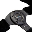 Load image into Gallery viewer, NRG Reinforced Steering Wheel (320mm) Suede w/Black Stitch - Detail View