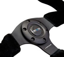 Load image into Gallery viewer, NRG Reinforced Steering Wheel (320mm) Suede w/Black Stitch - Detail View