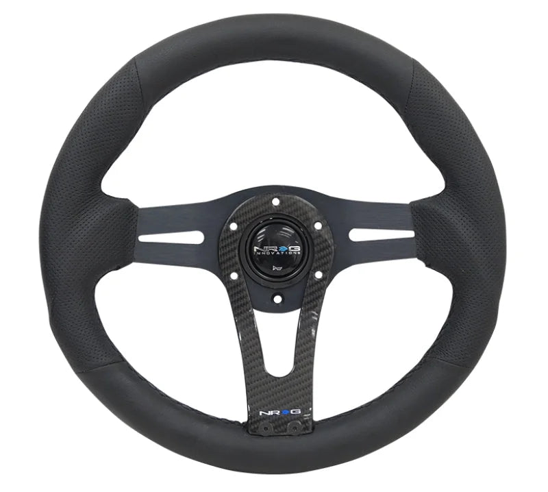 NRG Reinforced Steering Wheel (320mm) w/Carbon Center Spoke - Main Product View