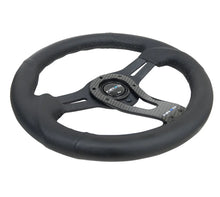 Load image into Gallery viewer, NRG Reinforced Steering Wheel (320mm) w/Carbon Center Spoke - Back View
