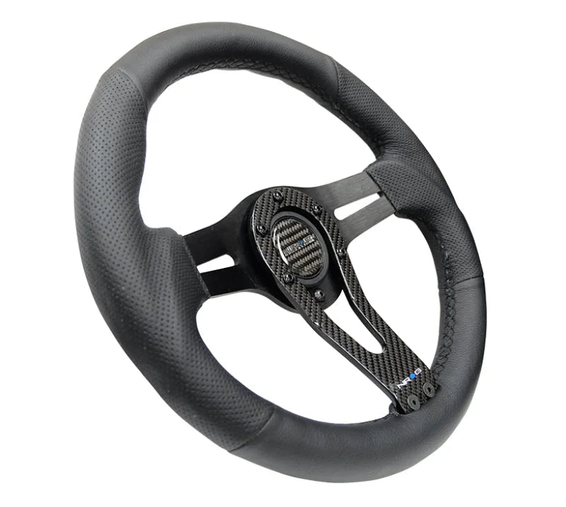NRG Reinforced Steering Wheel (320mm) w/Carbon Center Spoke - Additional View 5