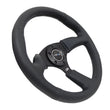 Load image into Gallery viewer, NRG Reinforced Steering Wheel (350mm / 2.5in. Deep) Blk Leather Comfort Grip w/5mm Matte Blk Spokes - Installation View