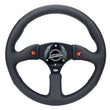 Load image into Gallery viewer, NRG Reinforced Steering Wheel (350mm/ 2.5in. Deep) Sport Leather Racing/ 4mm Matte Black Spoke