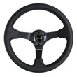 Load image into Gallery viewer, NRG Reinforced Steering Wheel (350mm / 3in. Deep) Bk Leather w/Bk BBall Stitch (Odi Bakchis Edition) - Back View