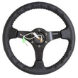 Load image into Gallery viewer, NRG Reinforced Steering Wheel (350mm / 3in. Deep) Bk Leather w/Bk BBall Stitch (Odi Bakchis Edition) - Additional View 5