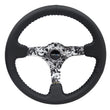 Load image into Gallery viewer, NRG Reinforced Steering Wheel (350mm / 3in. Deep) Blk Leather w/Hydrodipped Digi-Camo Spokes - Main Product View