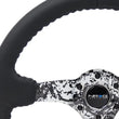 Load image into Gallery viewer, NRG Reinforced Steering Wheel (350mm / 3in. Deep) Blk Leather w/Hydrodipped Digi-Camo Spokes - Side View