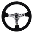 Load image into Gallery viewer, NRG Reinforced Steering Wheel (350mm / 3in. Deep) Blk Suede w/Hydrodipped Digi-Camo Spokes - Main Product View