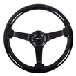 Load image into Gallery viewer, NRG Reinforced Steering Wheel (350mm / 3in Deep) Classic Blk Sparkle Wood Grain w/Blk 3-Spoke Center - Main Product View