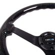Load image into Gallery viewer, NRG Reinforced Steering Wheel (350mm / 3in Deep) Classic Blk Sparkle Wood Grain w/Blk 3-Spoke Center - Side View