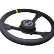 Load image into Gallery viewer, NRG Reinforced Steering Wheel (380mm) Nascar/ Alcantara 3 Spoke w/ NRG Logo/ Removable Crushed Pad - Main Product View