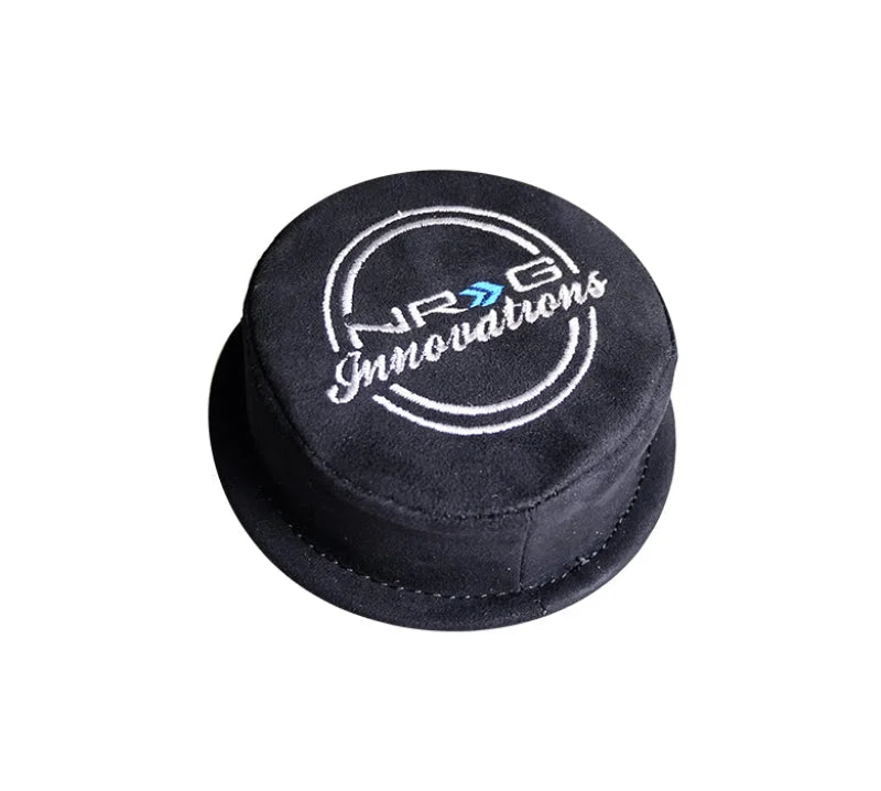 NRG Reinforced Steering Wheel (380mm) Nascar/ Alcantara 3 Spoke w/ NRG Logo/ Removable Crushed Pad - Side View
