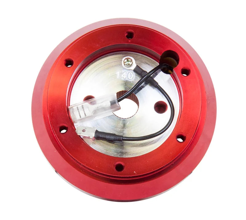 NRG Short Hub Adapter S13 Nissan 240 - Red - Installation View