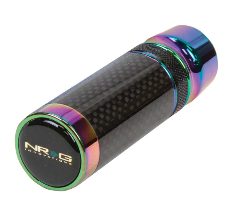 NRG Slimboy Adjustable Shift Knob (M10X1.25) Nissan / Mazda / Toyota - Carbon Fiber / Neochrome - Side View