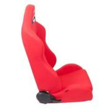 Load image into Gallery viewer, NRG Sport Seats (Pair) Type-R Cloth w/NRG Logo - Red w/Red Stitch - Side View